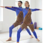 Blue Leopard Print – Full-Body Jumpsuit