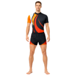 Eclipse Print Aerobics Leotard With Shorts For Boys