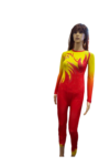 red and yellow costume