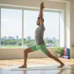 Green Unisex Buddha Print Performance Shorts