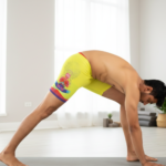 Neon Green Unisex Meditative Statue Print Performance Shorts