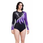 Competitive/Training Blue,Plum Twist Leotard For Artistic Gymnastics, Mllakhamb, Yoga, Aerial, Skating & Dance