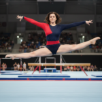 Fusion Edge Red & Black Aerobics, Acrobatics, Step Up, Acro Dance Competitive Leotard