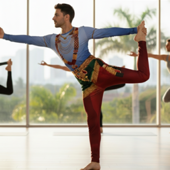 Veer Hanuman Leotard With Leggings Set For Yoga