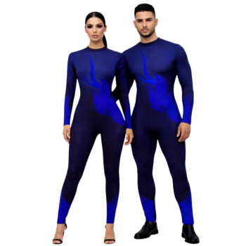 Eternal Blue Unitard/Jumpsuit tailored for Yoga, Aerial, Zumba & Other Physical Activity