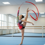 Shimmering One Sleeve Bright Coloured Leotard for Rhythmic Gymnastics, Rhythmic Yoga, Trampoline, Aerial Yoga,Acrobatics & Aerobics Leotard