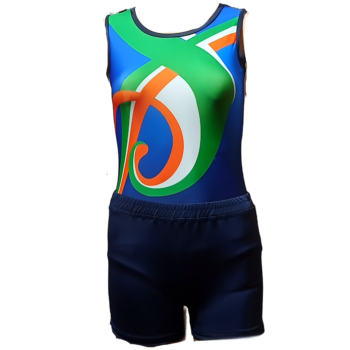 Emeral Tide Gear Leotard Set for For Artistic Gymnastics, Mallakhamb, Yoga & Patriotic Dance