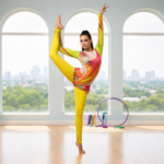 Golden Harmoney Rhythmic Yoga Costume Set