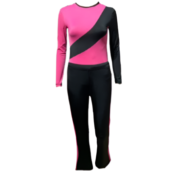 Floral Flow Aerobics Costume Set
