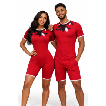 Performance Power: Red and Black Biketard