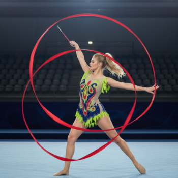 Neon Paisley Zigzag Rhythmic Gymnastics Costume