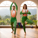 Unisex Unity In Tri Unitard/Bodysuit designed for Yoga, Patriotic Performance