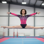 Competitive High Embellished, Stretchable, Full Sleeves, Black & Pink Ombre Elegance Leotard For Gymanstics, Mllakhamb, Aerial, Dance, Skating & Yoga