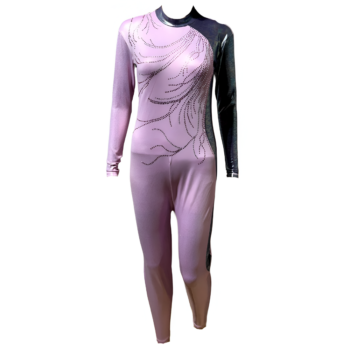 Pink Branch Imported Shimmer Unitard/Bodysuit