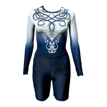 True Blue Dynamics Leotard Set For Artistic Gymnastics, Mallakhamb, Yoga & Physical Activity