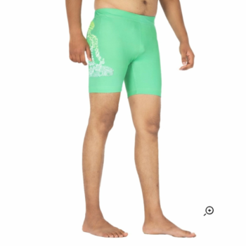 Green Unisex Buddha Print Performance Shorts