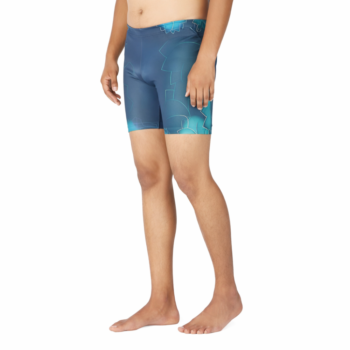 Dark Green Unisex Floral Print Performance Shorts