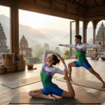 Unisex Feather Flow Biketard for Artistic Yoga, Skating, Cycling, Acrobatics, Aerobics & Circus