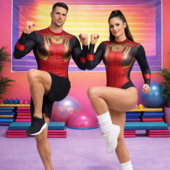 Spider Spam Aerobics Leotard