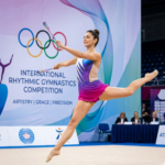 Twilight Petals Leotard tailored for Rhythmic Gymnastics, Aerobics & Skating