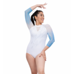 White Lotus Leotard For Artistic Gymnastics, Yoga & Mallkhamb