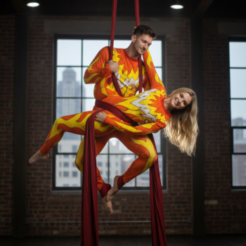 Lava Flow Unitard for Yoga And Dance