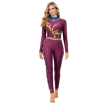 Purple Divine Secrets Leotard & Legging Set tailored for Yoga & Devotional Dance