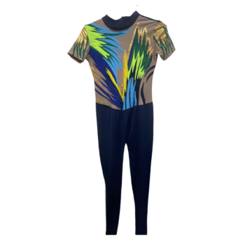 Navy Blue Jazzy Unitard For Yoga, Rhythmic Yoga, Rhythmic Gymnastics, Roller Skating And Dance