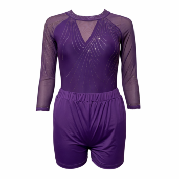 Shine With Confidence Yellow, Wine Leotard Set For Gymnastics, Yoga, Aerial, Mallkhamb And Dance