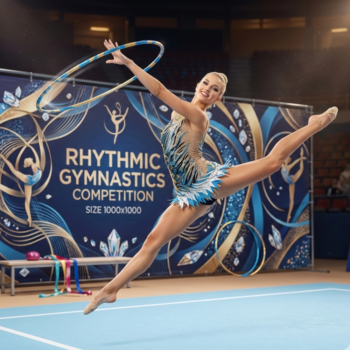 Competitive Aurora Flare Rhythmic Gymanstics, Dance And Roller Skating Leotard