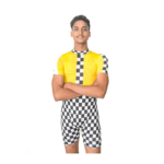 Mens Chess King Biketard For Acrobatics, Aerobics, Step Up And Acro Dance