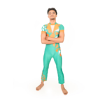 Men's Embesllished Brick Storm Flared Unitard For Acrobatics, Aerobics, Step Up, Acro Dance, Ice And Figure Skating