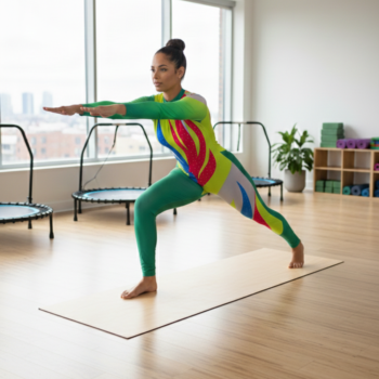 Prism Pop Printed, Embellished , Full Sleeves Unitard/Jumpsuit/Bodysuit For Yoga, Step up , Rhythmic Gymnastics, Acro Dance, Aerobics And Acrobatics