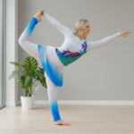 Bloom Vine Elegance Leotard with Leggings for Rhythmic Yoga, Dance, Roller Skating & Acro Dance