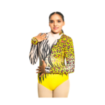 Queens Wild Fusion Leotard For Acrobatics, Aerobics, Step Up, Acro Dance, Trampoline And Trampoline Gymnatics