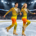 Kings Wild Fusion Flared Unitard For Acrobatics, Aerobics, Step Up , Acro Dance, Ice And Figure Skating