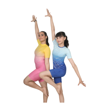 Sparkle Spiral Ombre Biketard Crafted For Yoga, Acrobatics, Aerobics And Roller Skating