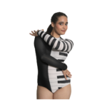 Piano Tune Fit Leotard Crafted  For Acrobatics, Aerobics, Trampoline Gymnastics And Dance