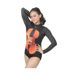 Printed Tempo Thread Leotard Created For Acrobatics, Aerobics, Dance, Trampoline Gymnastics And Step-Up