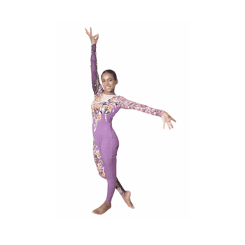 Blooming Elegance Sublimation Printed Unitard For Rhythmic Gymnastics, Yoga, Ice Skating And Contortion