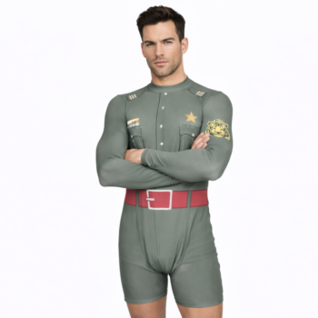 Shield Of Honor Biketard Engineered For Acrobatics, Aerobics, Yoga And Theme Performances