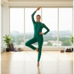 Emerald Serpent Competitive Unitard Designed for Yoga, Rhythmic Gymnastics, Ice Skating & Aerial