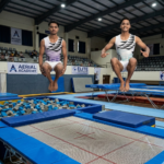 Printed Groove Gear Leotard Short Set Engineered For Boys Acrobatics, Aerobics And Gymnastics