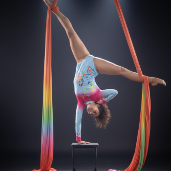 Lyric Loom Leotard tailored For Acrobatics, Aerobics, Dance, Trampoline Gymnastics And Mallakhamb