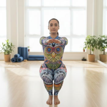 Maa Shreem Fully Printed Unitard Is Dedicated To Yoga, Rhythmic Gymnastics, Aerial And Ice Skating