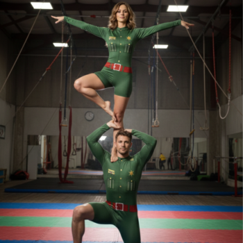 Shield Of Honor Biketard Engineered For Acrobatics, Aerobics, Yoga And Theme Performances