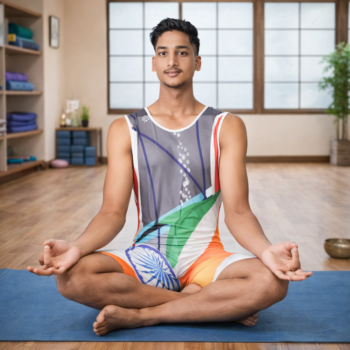 Printed Unite India Biketard For Yoga, Skating And Cycling