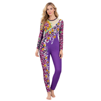 Blooming Elegance Unitard/Jumpsuit for Rhythmic Gymnastics, Yoga, Ice Skating & Contortion
