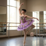 Royal Purple Tutu Dress Multi Layer Mesh With Black And Gold Embroidery And Stone Work