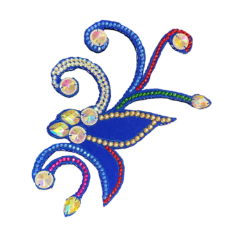 Blue bliss hair accessories for rhythmic gymnastics